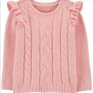 NWT Carters Light Pink fuzzy Sweater size 4T